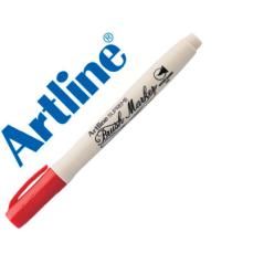Rotulador artline supreme brush pintura base de agua punta tipo pincel trazo variable rojo PACK 12 UNIDADES