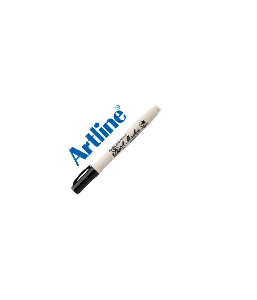 Rotulador artline supreme brush pintura base de agua punta tipo pincel trazo variable negro PACK 12 UNIDADES - Imagen 2