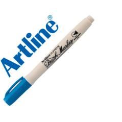 Rotulador artline supreme brush pintura base de agua punta tipo pincel trazo variable azul PACK 12 UNIDADES