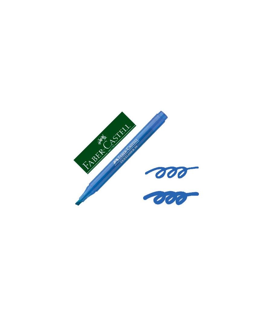 Rotulador faber fluorescente textliner 38 azul PACK 10 UNIDADES - Imagen 2