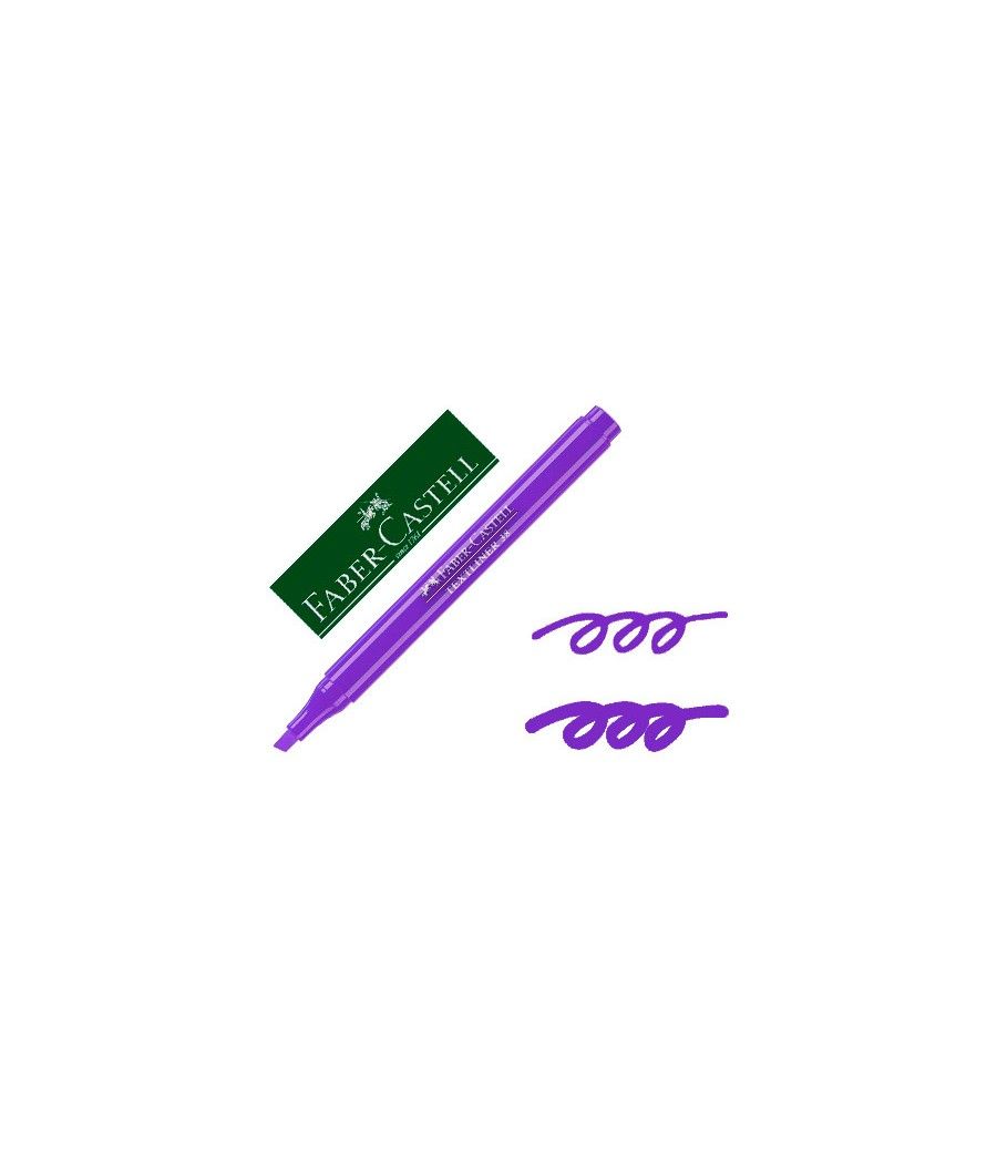Rotulador faber fluorescente textliner 38 violeta PACK 10 UNIDADES - Imagen 2