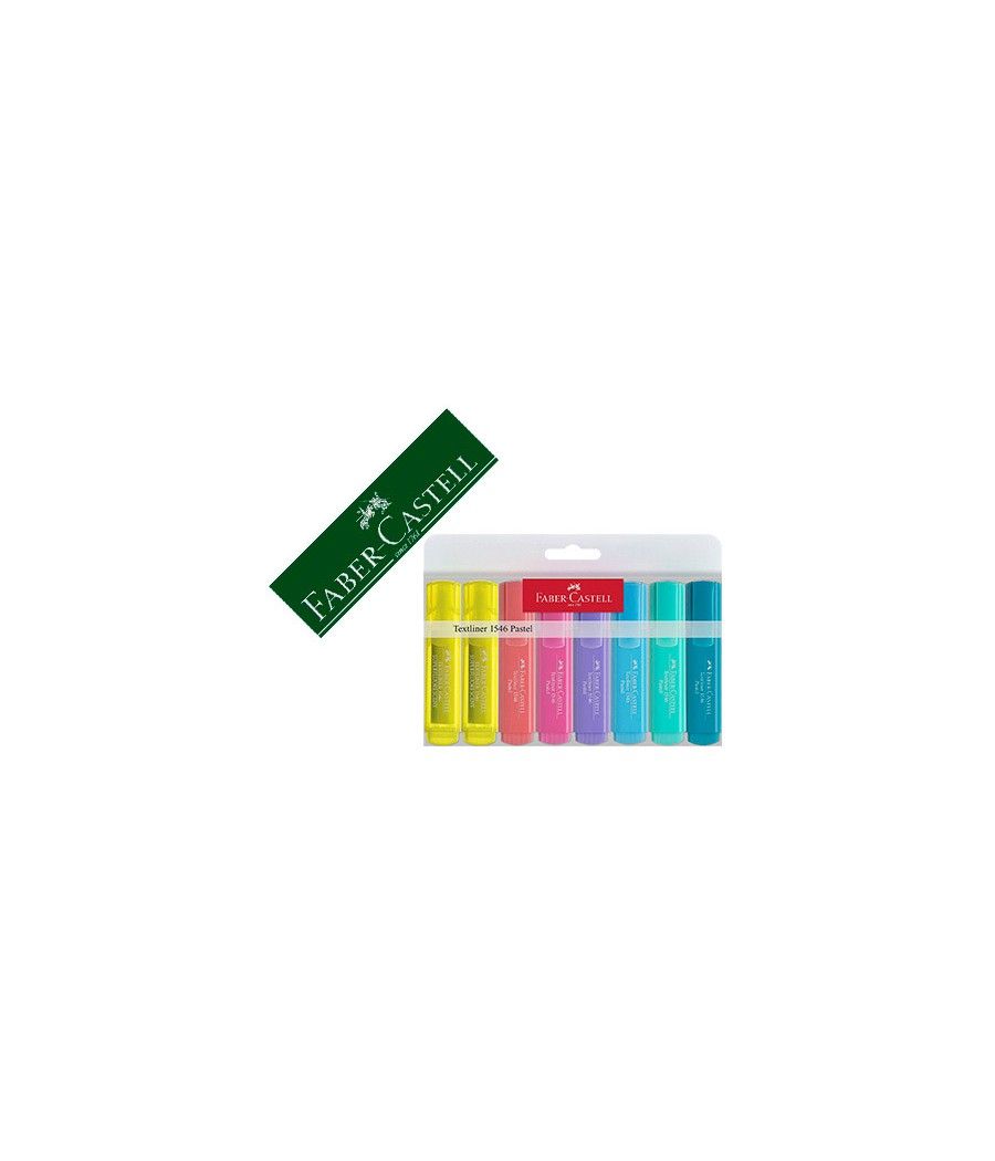 Rotulador faber fluorescente 1546 color pastel estuche 8 unidades surtidas - Imagen 2
