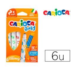 Rotulador carioca baby 2 años caja 6 colores surtidos - Imagen 2