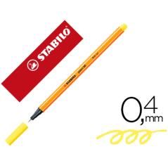 Rotulador stabilo punta de fibra point 88 amarillo limon 0,4 mm PACK 10 UNIDADES