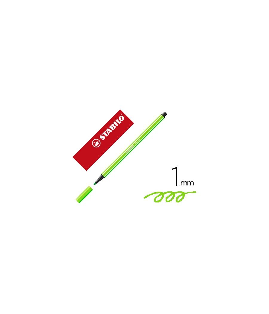 Rotulador stabilo acuarelable pen 68 verde prado 1 mm PACK 10 UNIDADES - Imagen 2