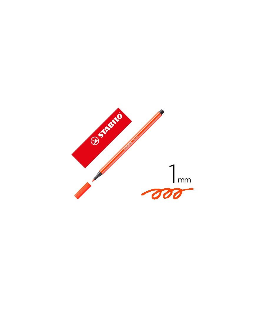 Rotulador stabilo acuarelable pen 68 bermellón 1 mm PACK 10 UNIDADES - Imagen 2