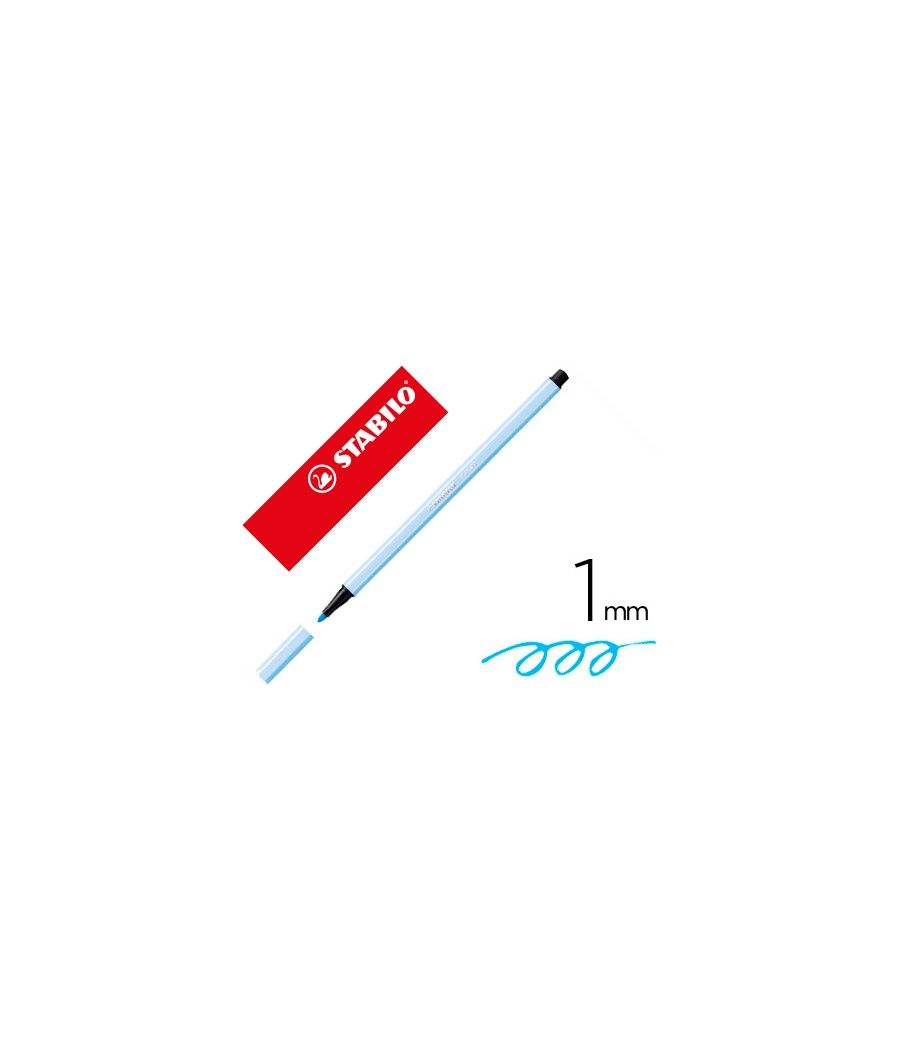Rotulador stabilo acuarelable pen 68 azul claro 1 mm - Imagen 2