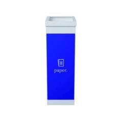 Contenedor papelera reciclaje paperflow con tapa poliestireno para papeles 60 l 76x36,3x26,3 cm - Imagen 2