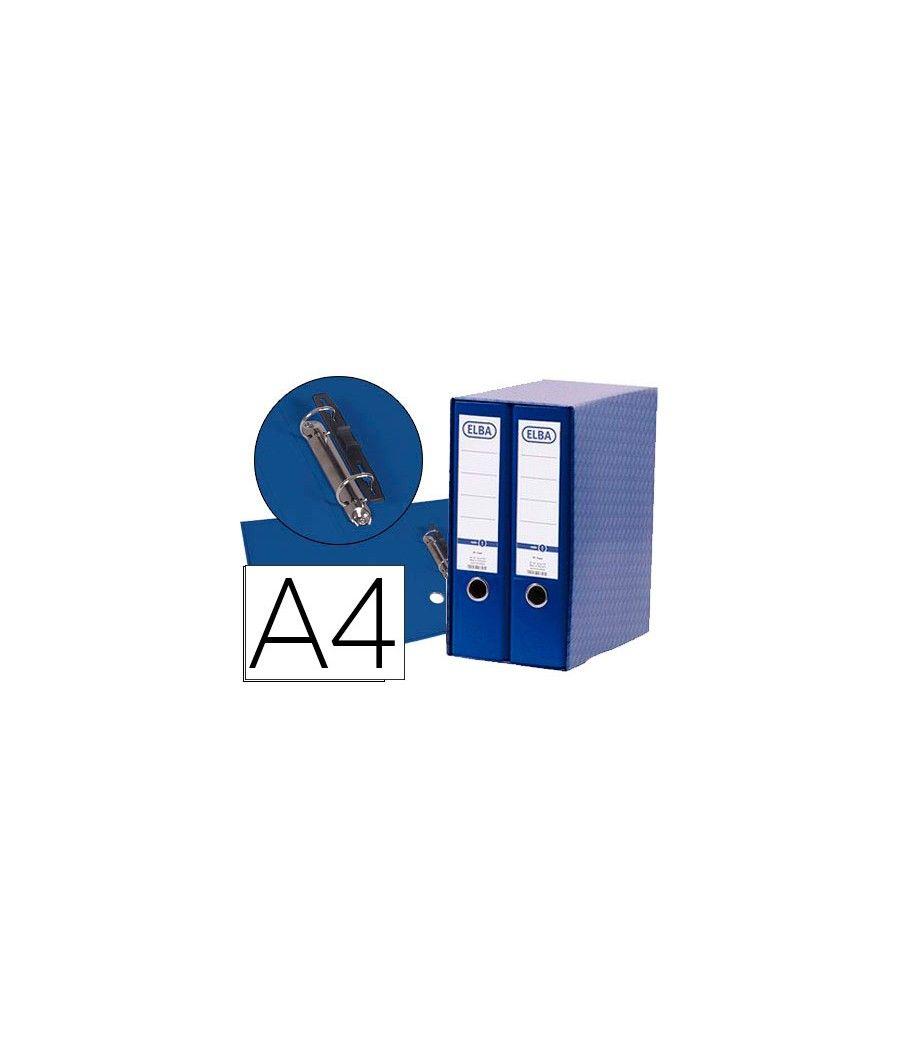 Modulo elba 2 archivadores de palanca din a4 con rado 2 anillas azul lomo de 80 mm - Imagen 2