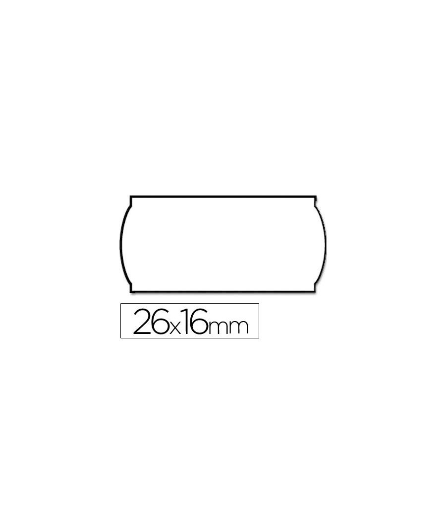 Etiquetas meto onduladas 26 x 16 mm lisa blanca removible rollo 1200 etiquetas - Imagen 2