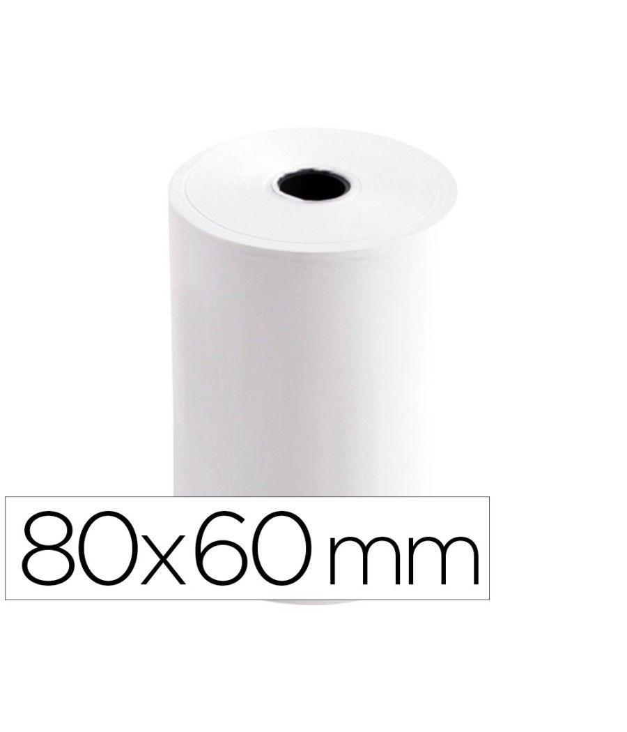 Rollo sumadora termico q-connect 80 mm ancho x 60 mm diametro sin bisfenol a PACK 10 UNIDADES - Imagen 2