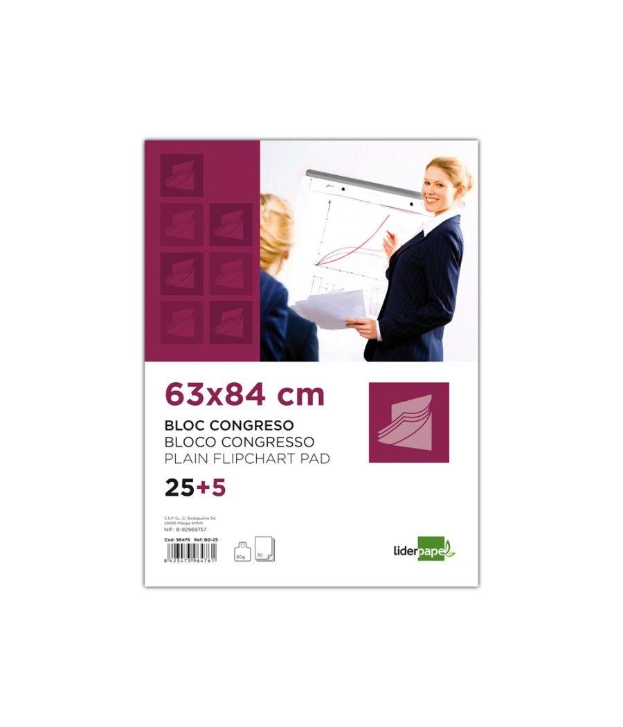 Bloc congreso liderpapel liso 63x84cm 25+5 hojas 80g/m2 - Imagen 3