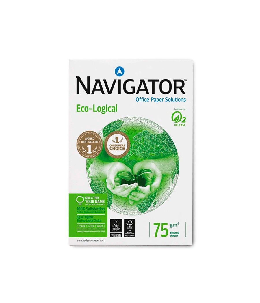Papel fotocopiadora navigator eco logical din a4 75 gramos paquete de 500 hojas - Imagen 4