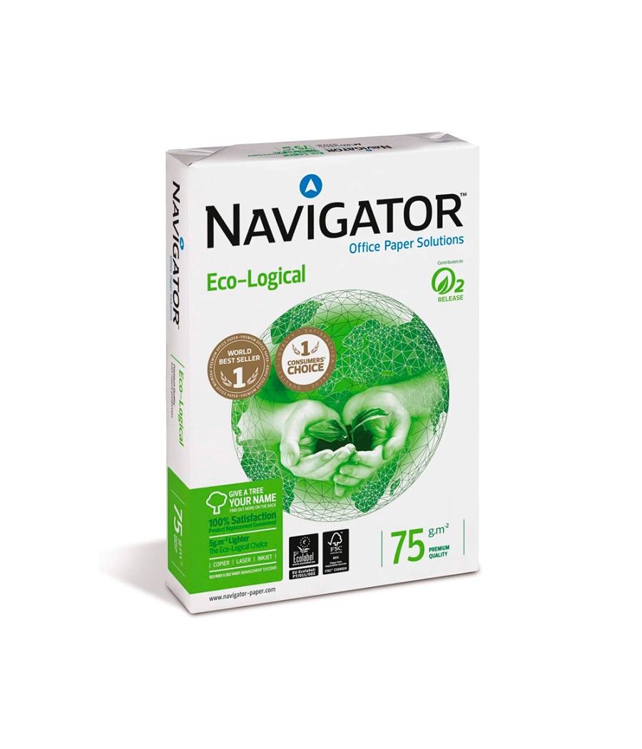 Papel fotocopiadora navigator eco logical din a4 75 gramos paquete de 500 hojas - Imagen 5