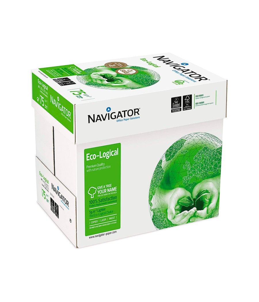 Papel fotocopiadora navigator eco logical din a4 75 gramos paquete de 500 hojas - Imagen 6