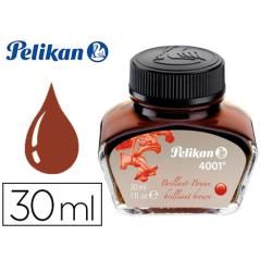 Tinta estilográfica pelikan 4001 marron brillante frasco 30 ml - Imagen 2