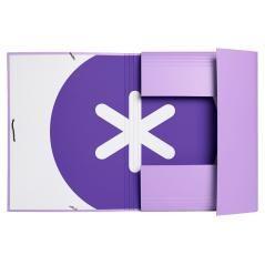 Carpeta liderpapel antartik gomas a4 3 solapas cartón forrado color lavanda - Imagen 7