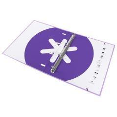 Carpeta con recambio liderpapel antartik a4 cuadro 5mm forrada 4 anillas 25mm color lavanda - Imagen 9