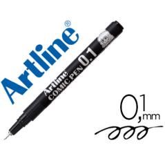 Rotulador artline calibrado micrométrico negro comic pen ek-281 punta poliacetal 0,1 mm resistente al agua PACK 12 UNIDADES