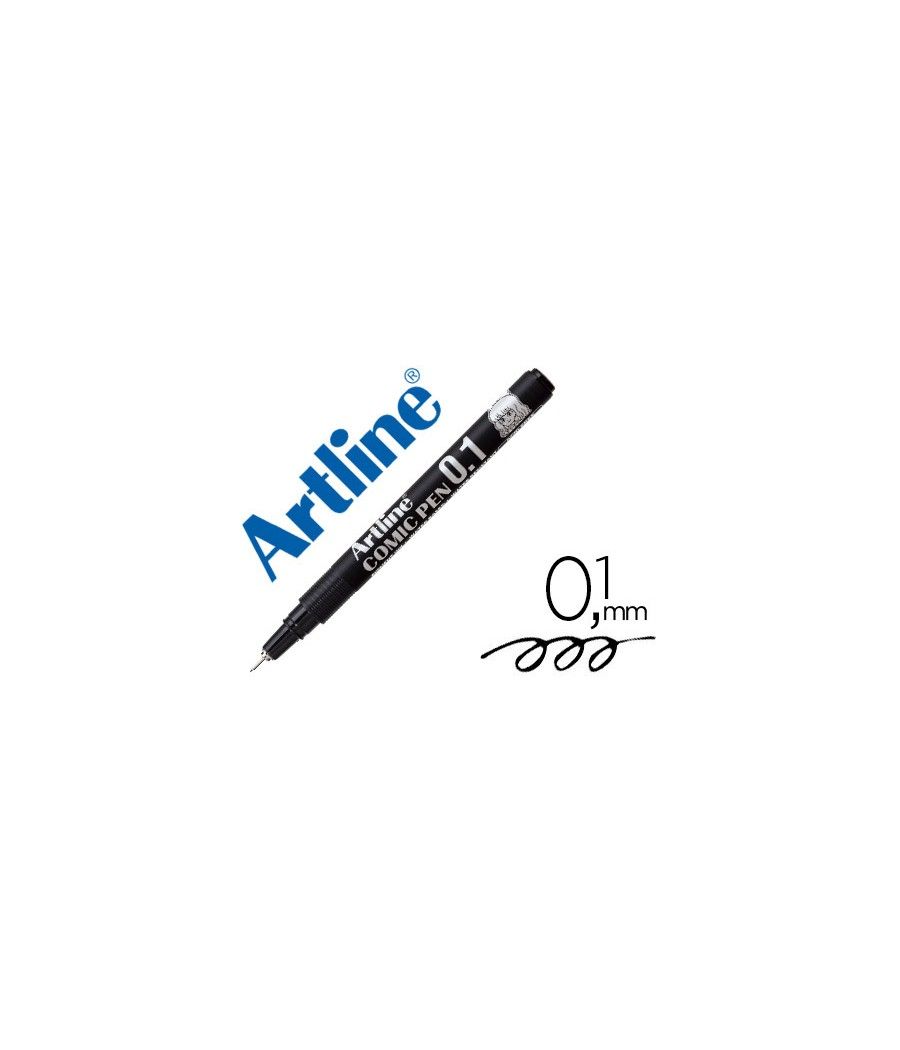 Rotulador artline calibrado micrométrico negro comic pen ek-281 punta poliacetal 0,1 mm resistente al agua PACK 12 UNIDADES - Im