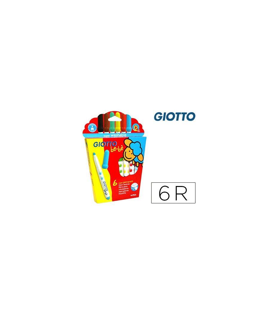 Rotulador giotto super bebe caja de 6 colores surtidos - Imagen 2