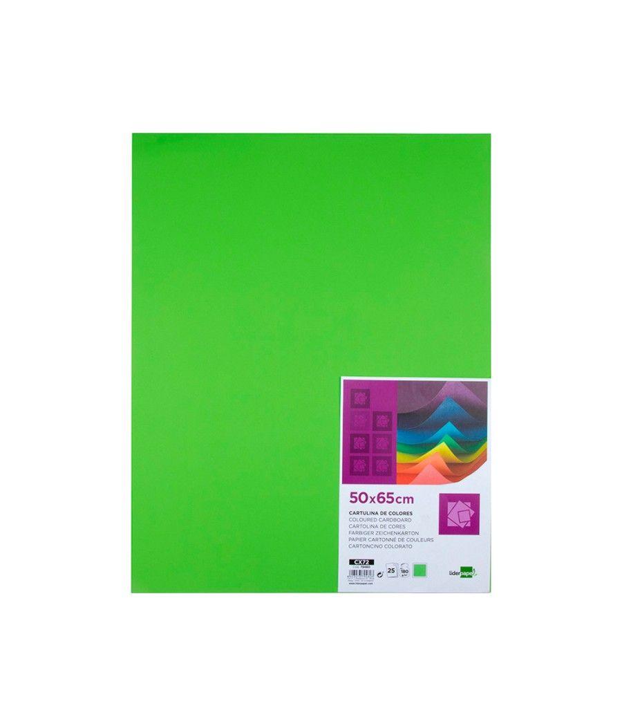 Cartulina liderpapel 50x65 cm 180g/m2 verde pistacho paquetede 25 - Imagen 3