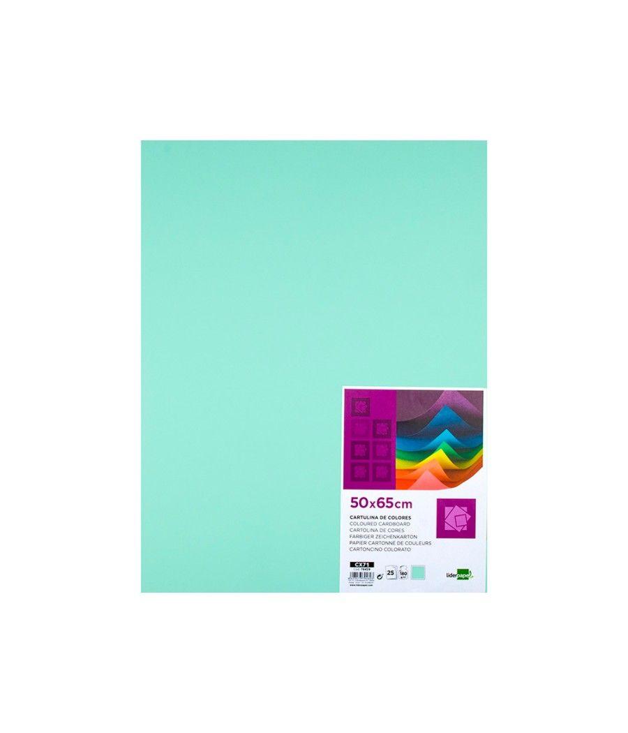 Cartulina liderpapel 50x65 cm 180g/m2 verde paquete de 25 - Imagen 3