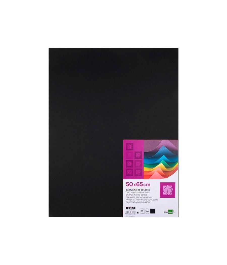 Cartulina liderpapel 50x65 cm 180g/m2 negro paquete de 25 - Imagen 3