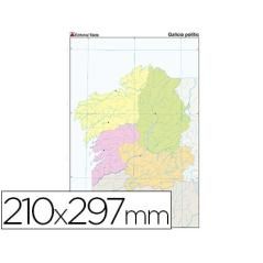Mapa mudo color din a4 galicia politico PACK 100 UNIDADES - Imagen 2
