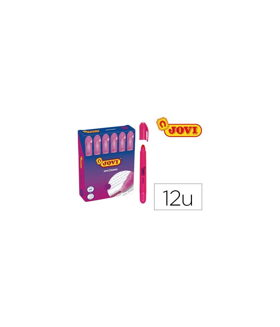 Marcador de cera gel jovi fluorescente rosa caja de 12 unidades - Imagen 2