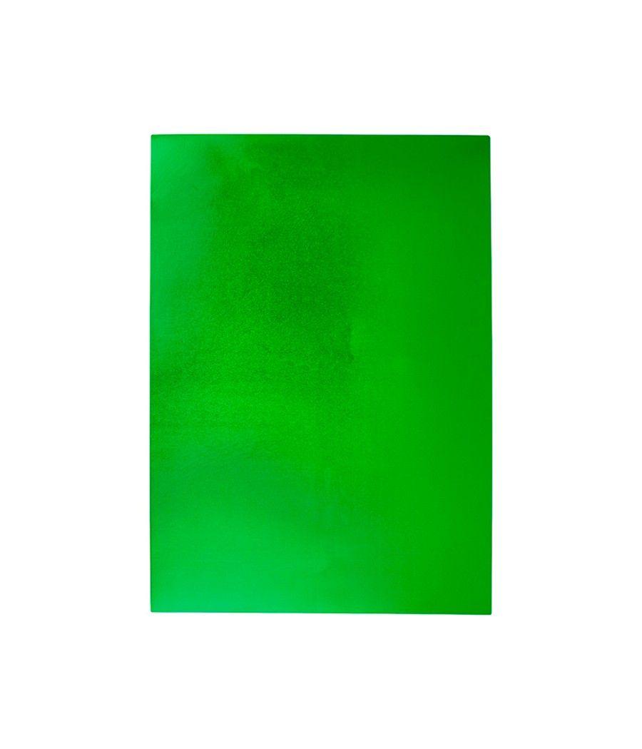 Goma eva liderpapel 50x70 cm espesor 2 mm metalizada verde PACK 10 UNIDADES - Imagen 3