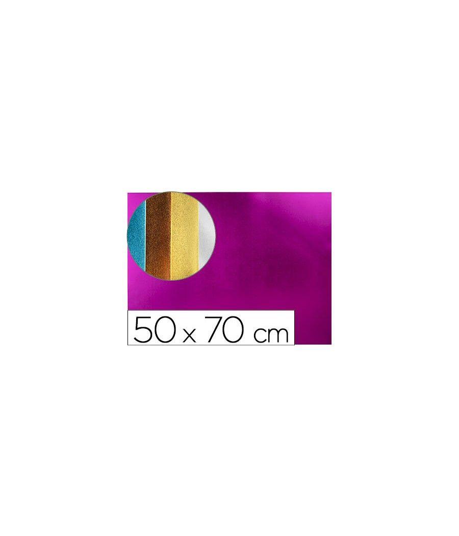 Goma eva liderpapel 50x70 cm espesor 2 mm metalizada rosa PACK 10 UNIDADES - Imagen 2