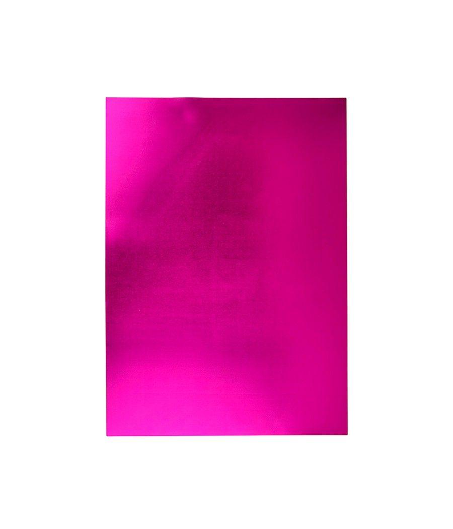 Goma eva liderpapel 50x70 cm espesor 2 mm metalizada rosa PACK 10 UNIDADES - Imagen 3