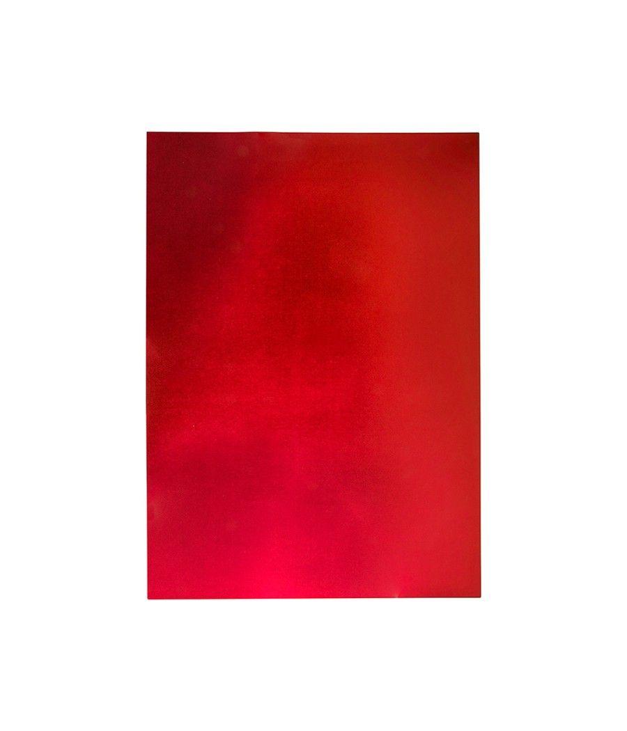 Goma eva liderpapel 50x70 cm espesor 2 mm metalizada rojo PACK 10 UNIDADES - Imagen 3