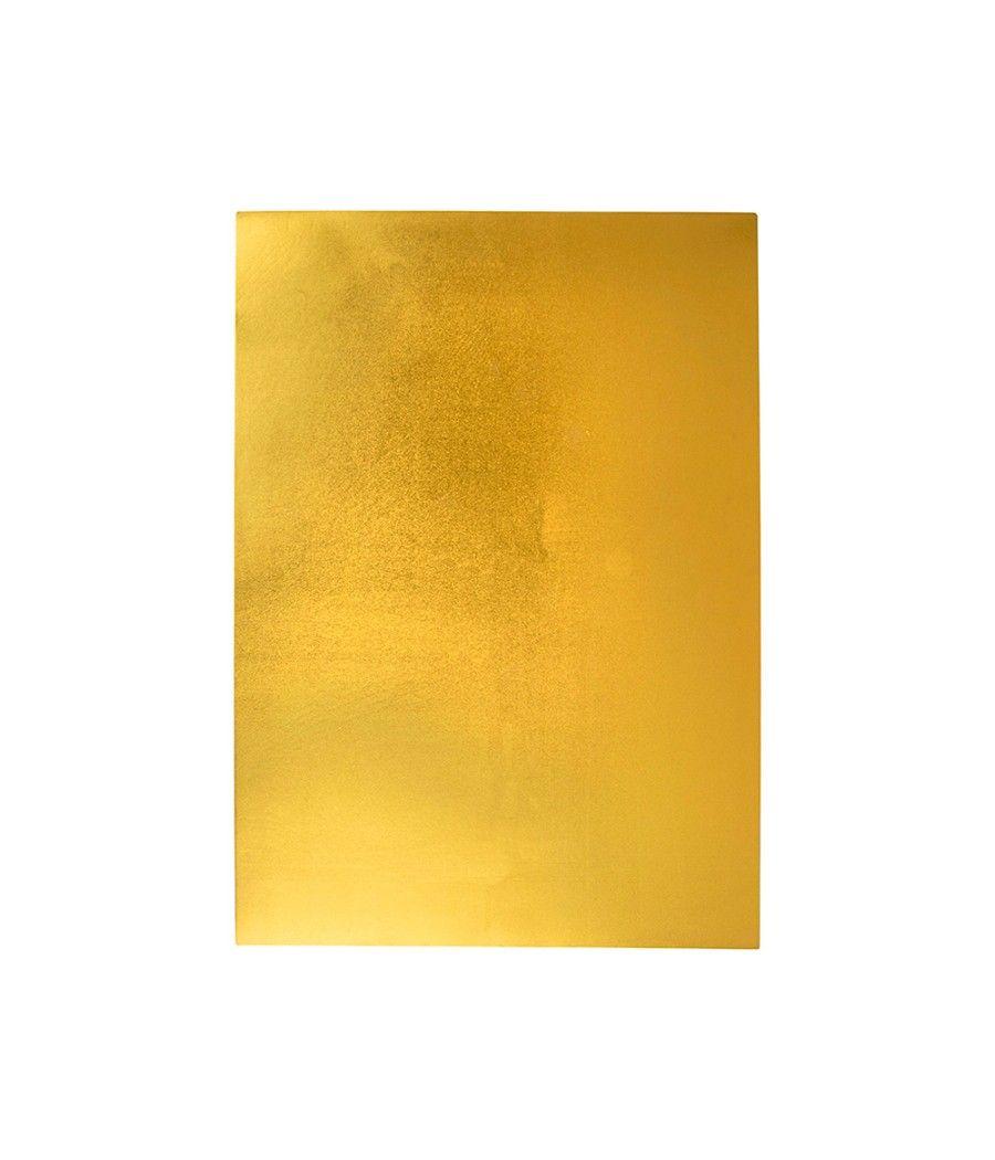 Goma eva liderpapel 50x70 cm espesor 2 mm metalizada oro PACK 10 UNIDADES - Imagen 3