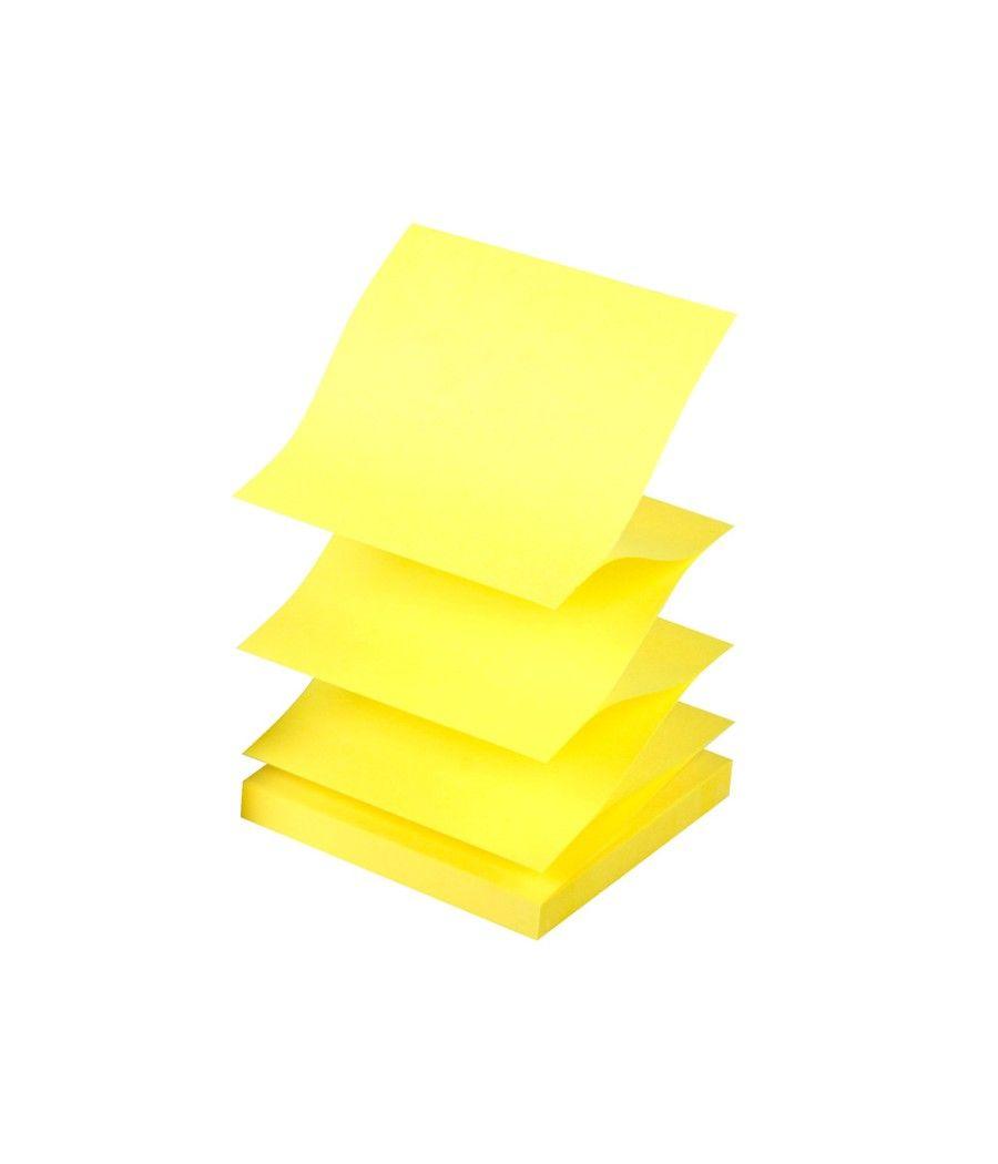 Bloc de notas adhesivas quita y pon q-connect 76x76 mm amarillo neon zig-zag PACK 6 UNIDADES - Imagen 5