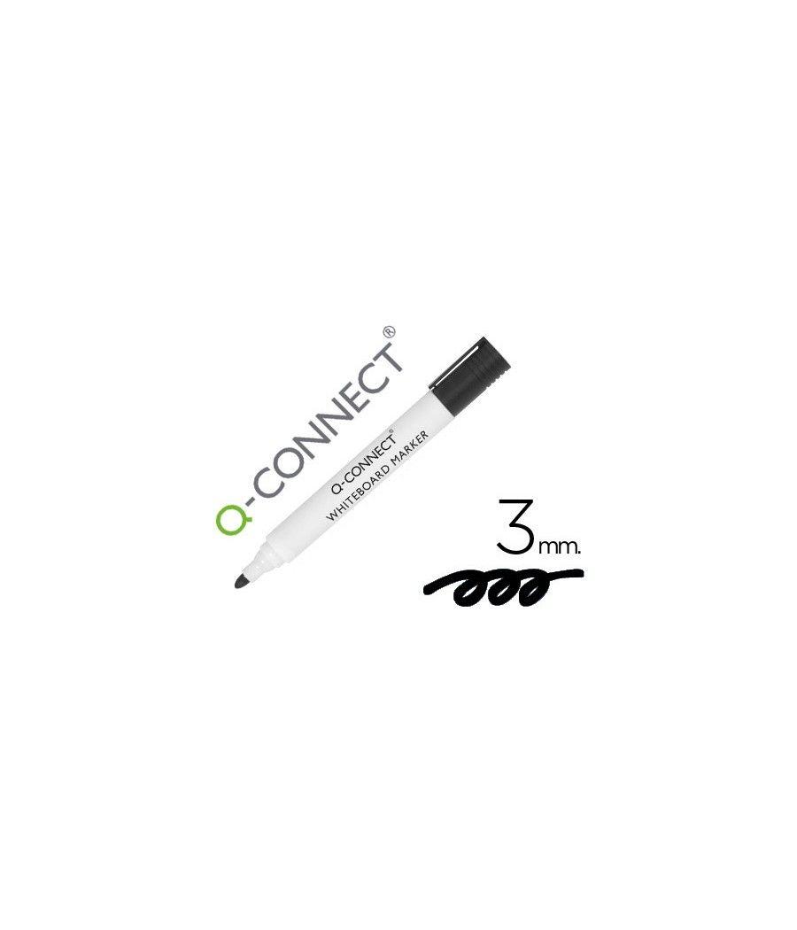 Rotulador q-connect pizarra blanca color negro punta redonda 3.0 mm PACK 10 UNIDADES - Imagen 2