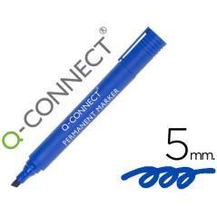 Rotulador q-connect marcador permanente azul punta biselada 5.0 mm PACK 10 UNIDADES - Imagen 2