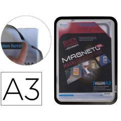 Marco porta anuncios tarifold magneto din a3 con 4 bandas magnéticas en el dorso color negro pack de 2 unidades - Imagen 2