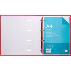 Carpeta con recambio liderpapel a4 cuadro 5 mm 120 hojas 80 g forrada 4 anillas 40 mm redondas PACK 16 UNIDADES - Imagen 5