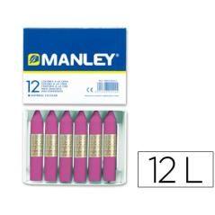 Lápices cera manley unicolor lila n.39 caja de 12 unidades - Imagen 2
