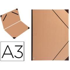Carpeta planos clairefontaine din a3 con gomas kraft marron verjurado - Imagen 2