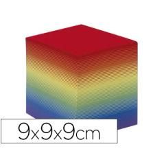 Taco papel quo vadis encolado colores arco iris 680 hojas 100% reciclado 90 g/m2 90x90x90 mm - Imagen 2
