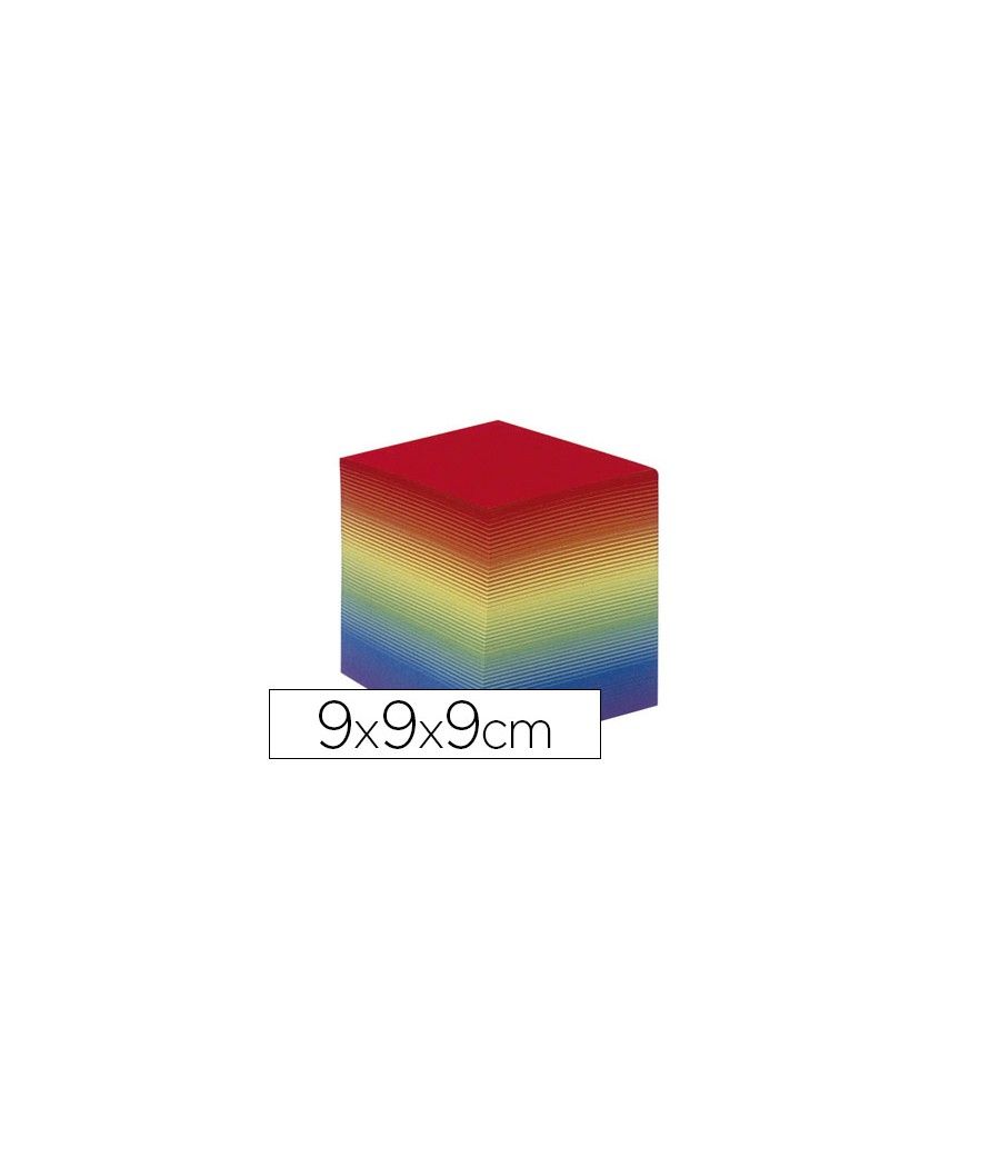Taco papel quo vadis encolado colores arco iris 680 hojas 100% reciclado 90 g/m2 90x90x90 mm - Imagen 2