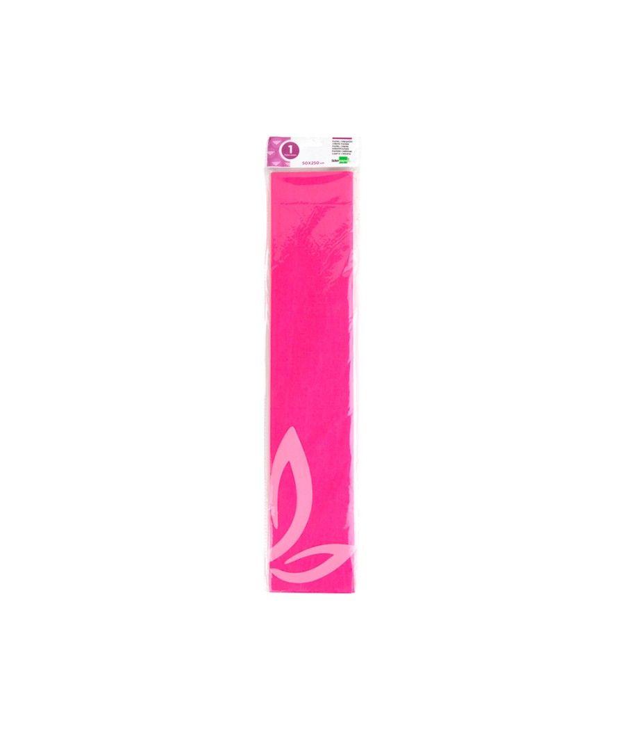 Papel crespón liderpapel 50 cm x 2,5 m 34g/m2 rosa fluorescente - Imagen 3