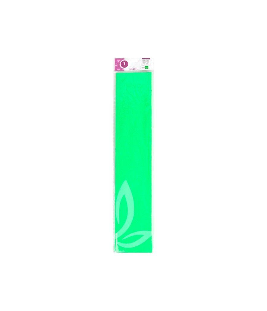 Papel crespón liderpapel 50 cm x 2,5 m 34g/m2 verde fluorescente - Imagen 3