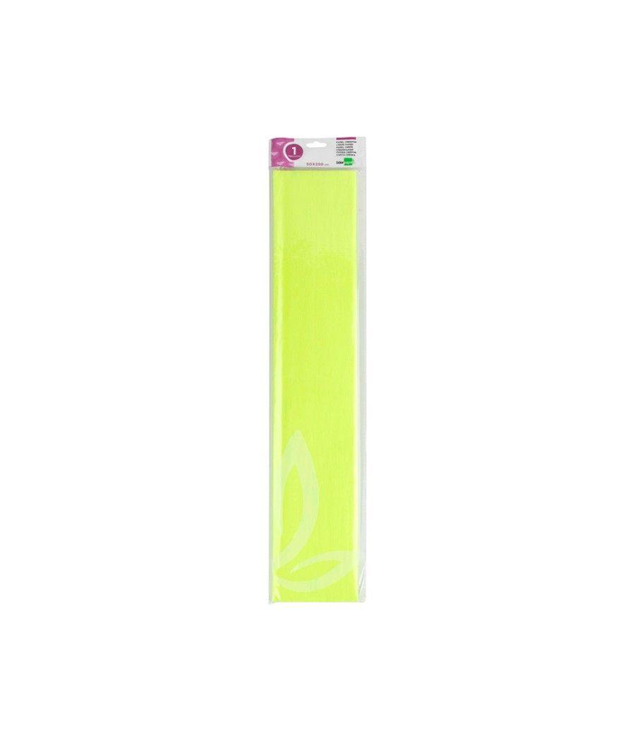 Papel crespón liderpapel 50 cm x 2,5 m 34g/m2 amarillo fluorescente - Imagen 3