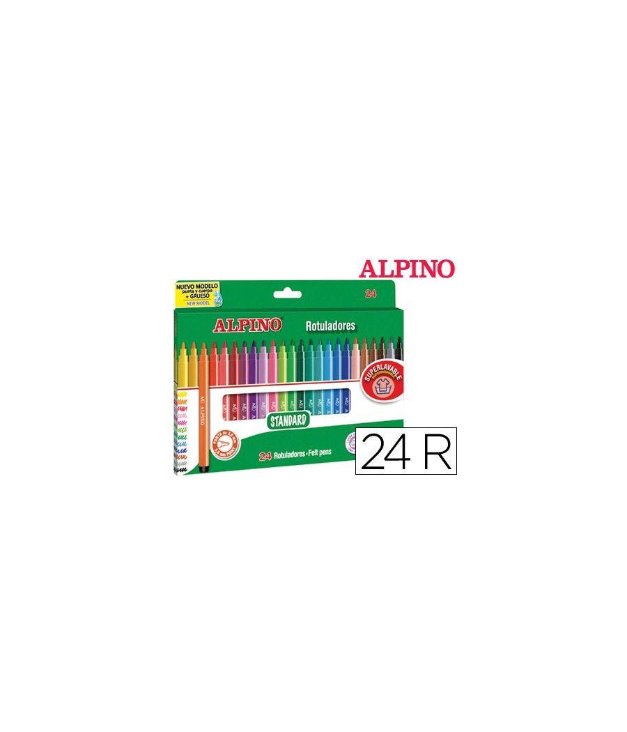 Rotulador alpino standard caja de 24 colores surtidos PACK 6 UNIDADES - Imagen 2