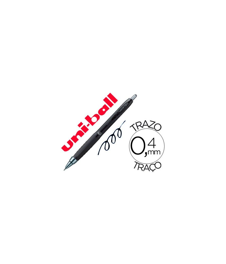 Bolígrafo uni-ball roller umn-307 retráctil 0,7 mm tinta gel negro PACK 12 UNIDADES - Imagen 2