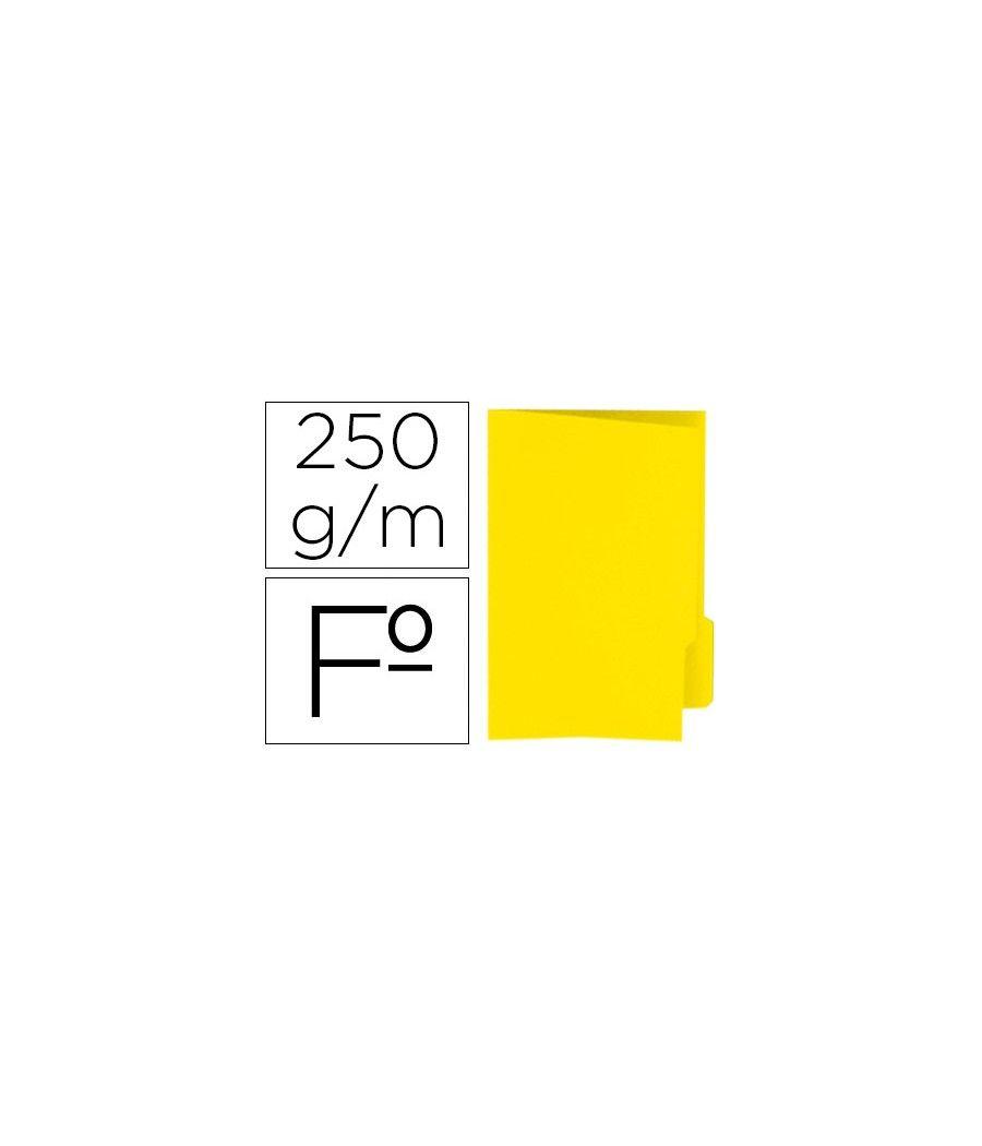 Subcarpeta cartulina gio folio pestaña derecha 250 g/m2 amarillo PACK 50 UNIDADES - Imagen 2